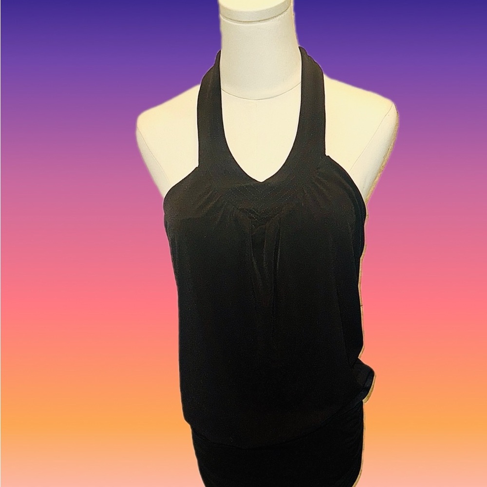Black Halter Mini Dress